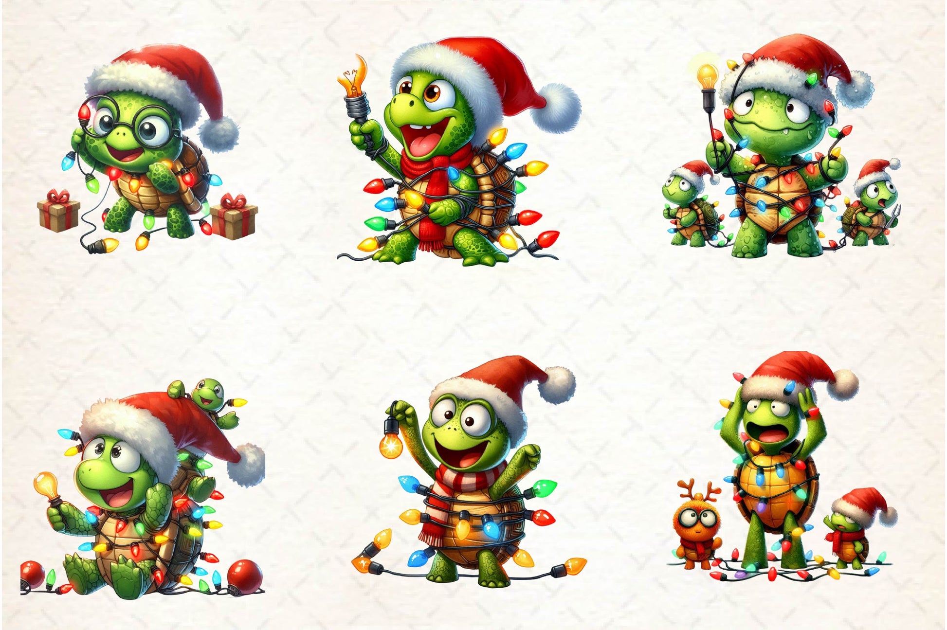 Christmas Funny Turtle Clipart Bundle - CraftNest - Digital Crafting and Art