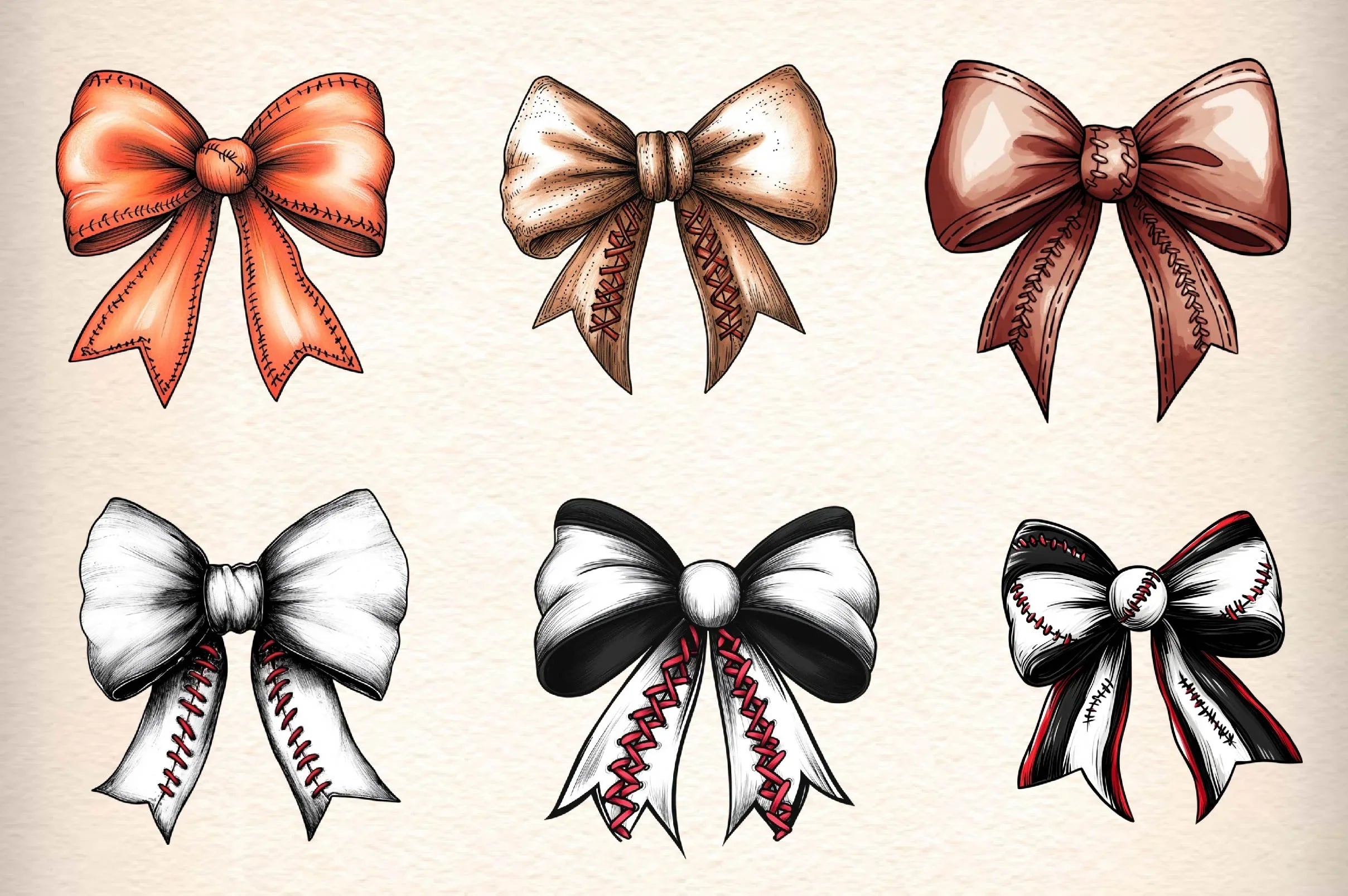 Sports Coquette Bow Sport Bows Clipart Bundle - CraftNest - Digital Crafting and Art
