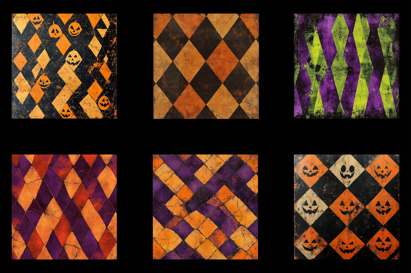 Distressed Harlequin Halloween Clipart Bundle - CraftNest - Digital Crafting and Art