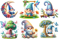 Cute Butterfly Gnome Clipart Bundle - CraftNest - Digital Crafting and Art