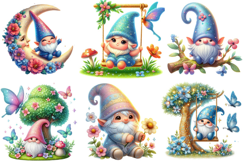 Cute Butterfly Gnome Clipart Bundle - CraftNest - Digital Crafting and Art