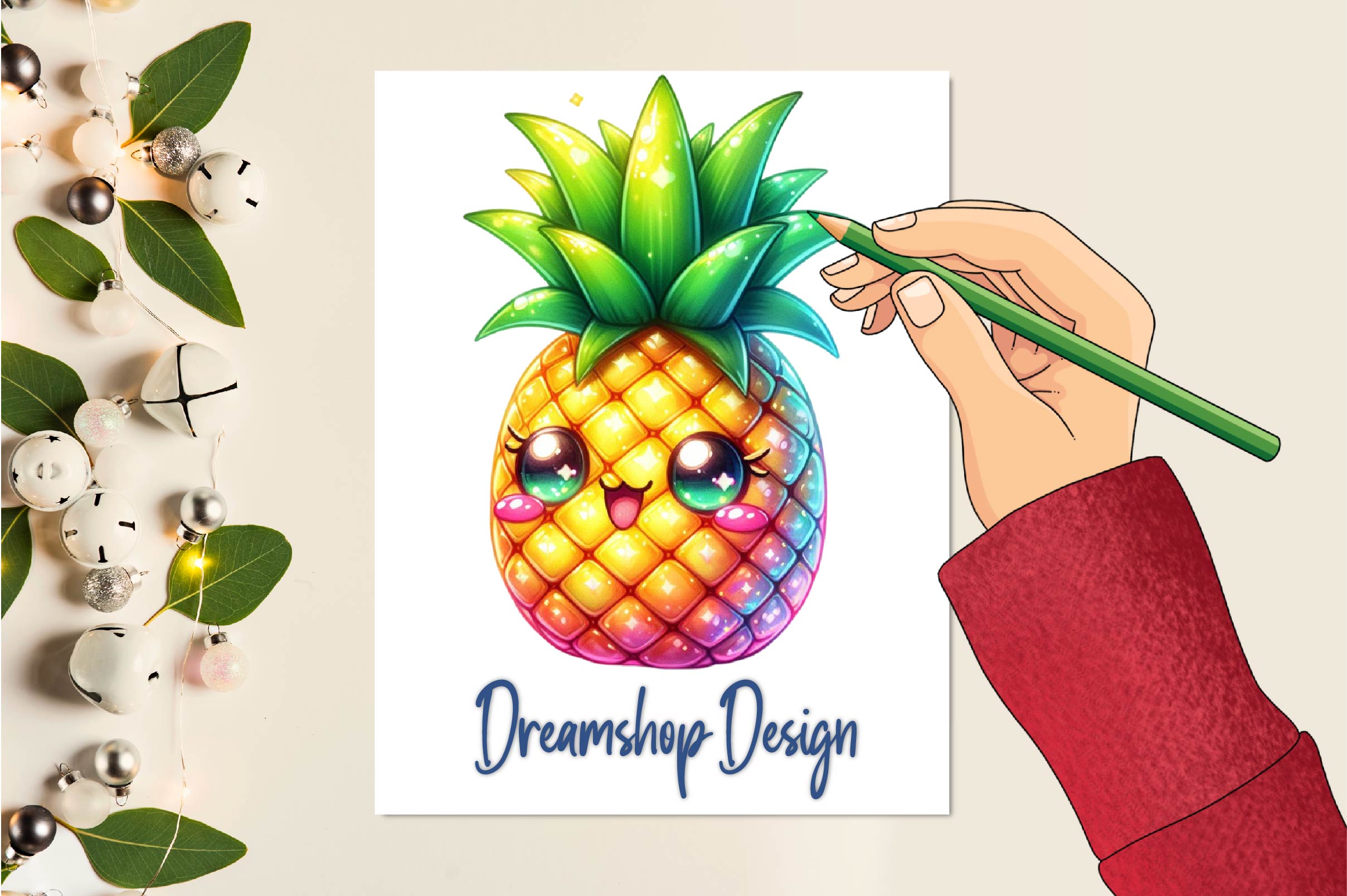 Summer Kawaii Pineapple Clipart Bundle - CraftNest - Digital Crafting and Art