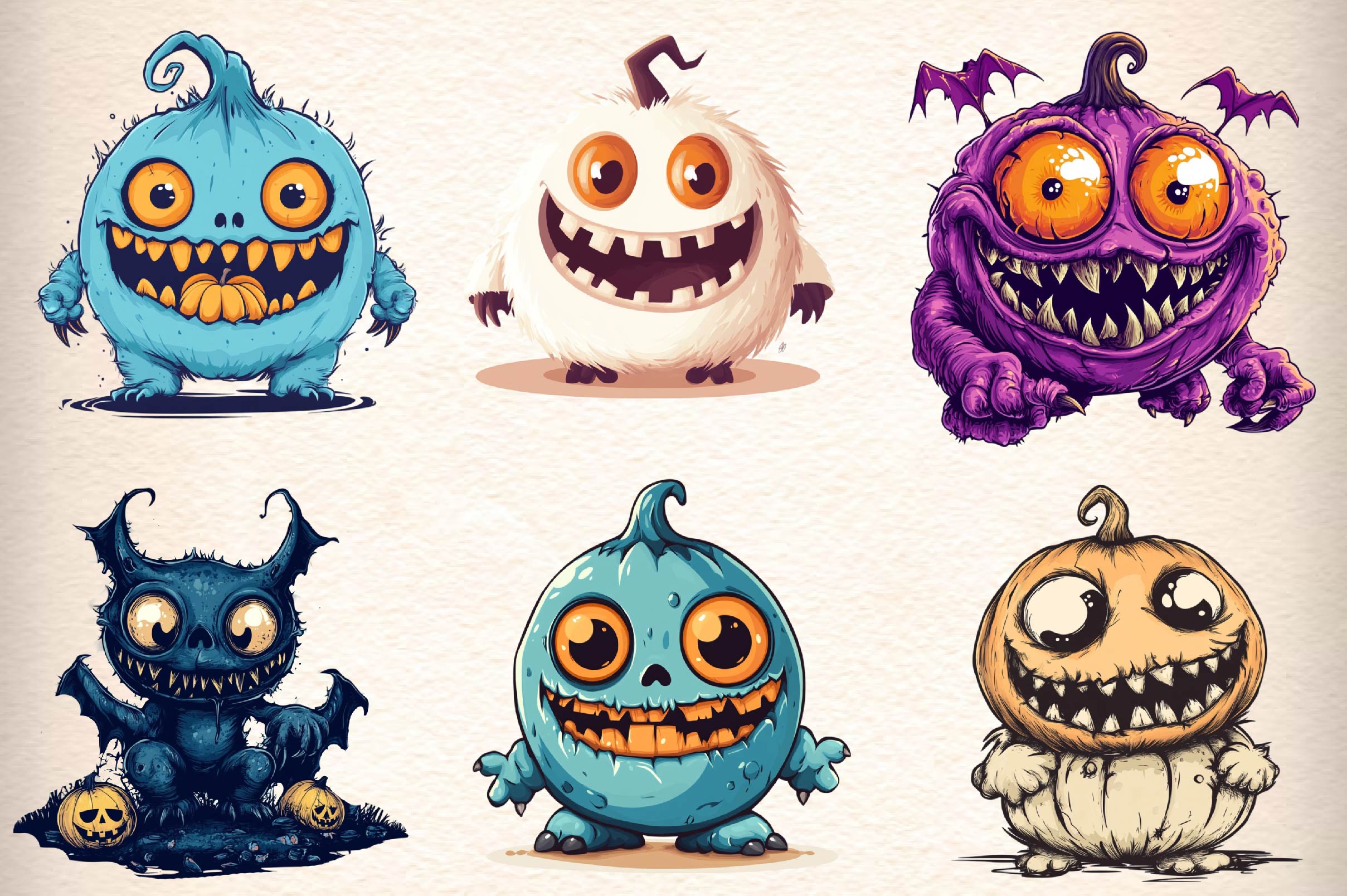 Halloween Monster Clipart Bundle - CraftNest - Digital Crafting and Art