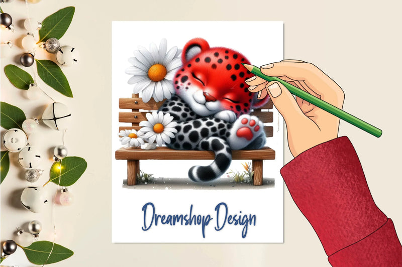 Spring Leopard Clipart Bundle - CraftNest - Digital Crafting and Art