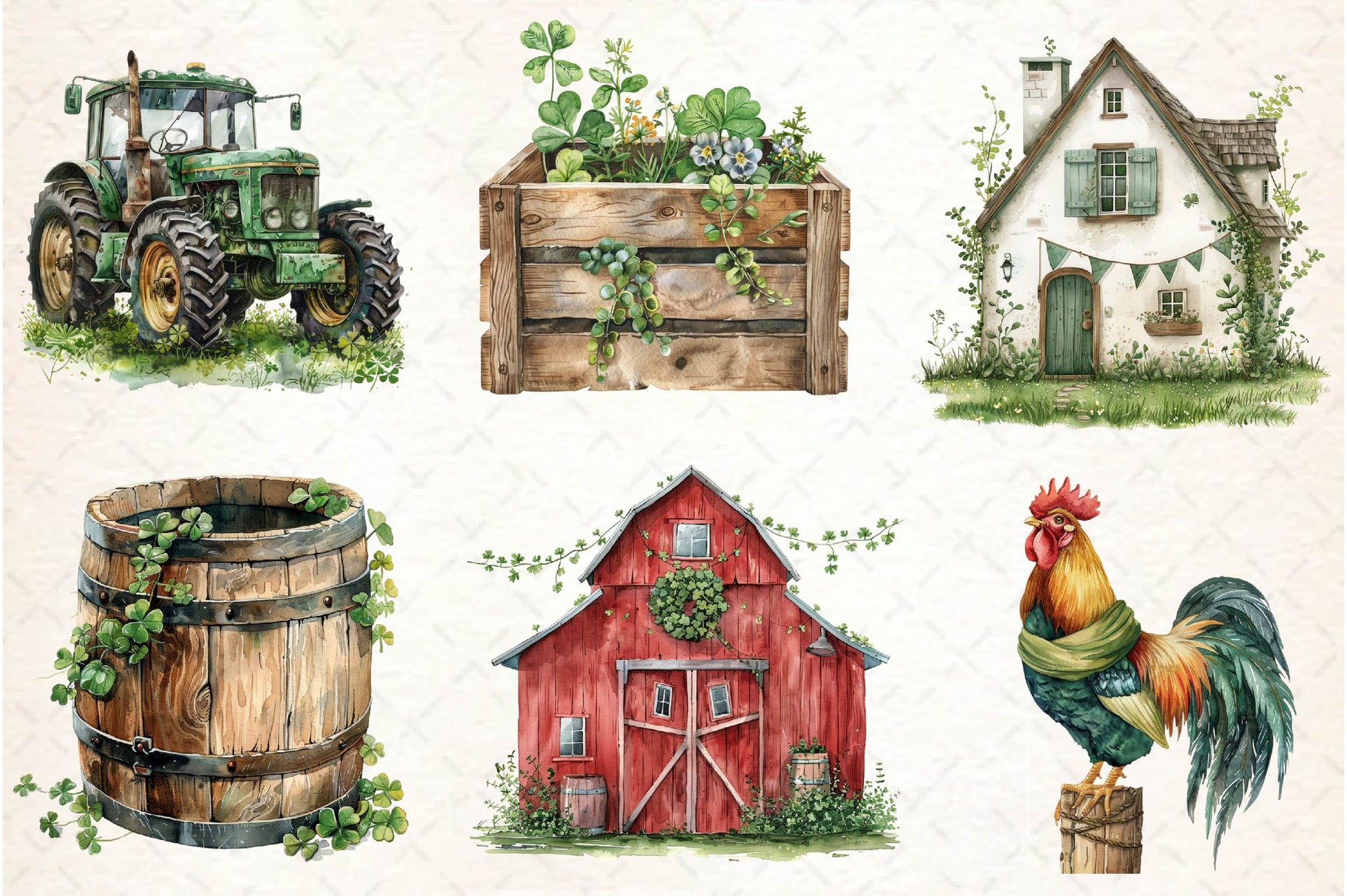 St Patrick's Day Farm Clipart Bundle - CraftNest - Digital Crafting and Art
