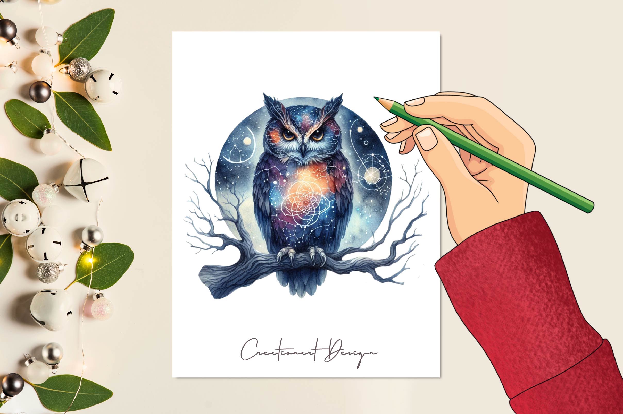 Celestial Owls Clipart Bundle - CraftNest - Digital Crafting and Art