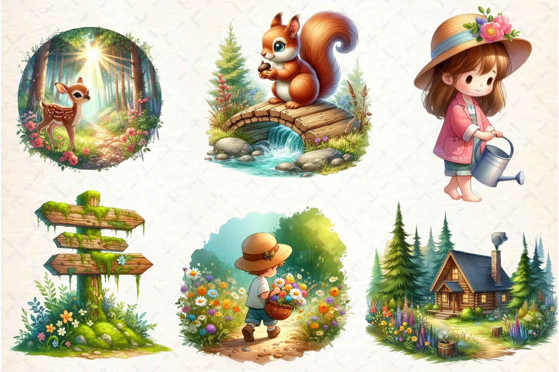 Summer Nature Walk Clipart Bundle 1 - CraftNest - Digital Crafting and Art