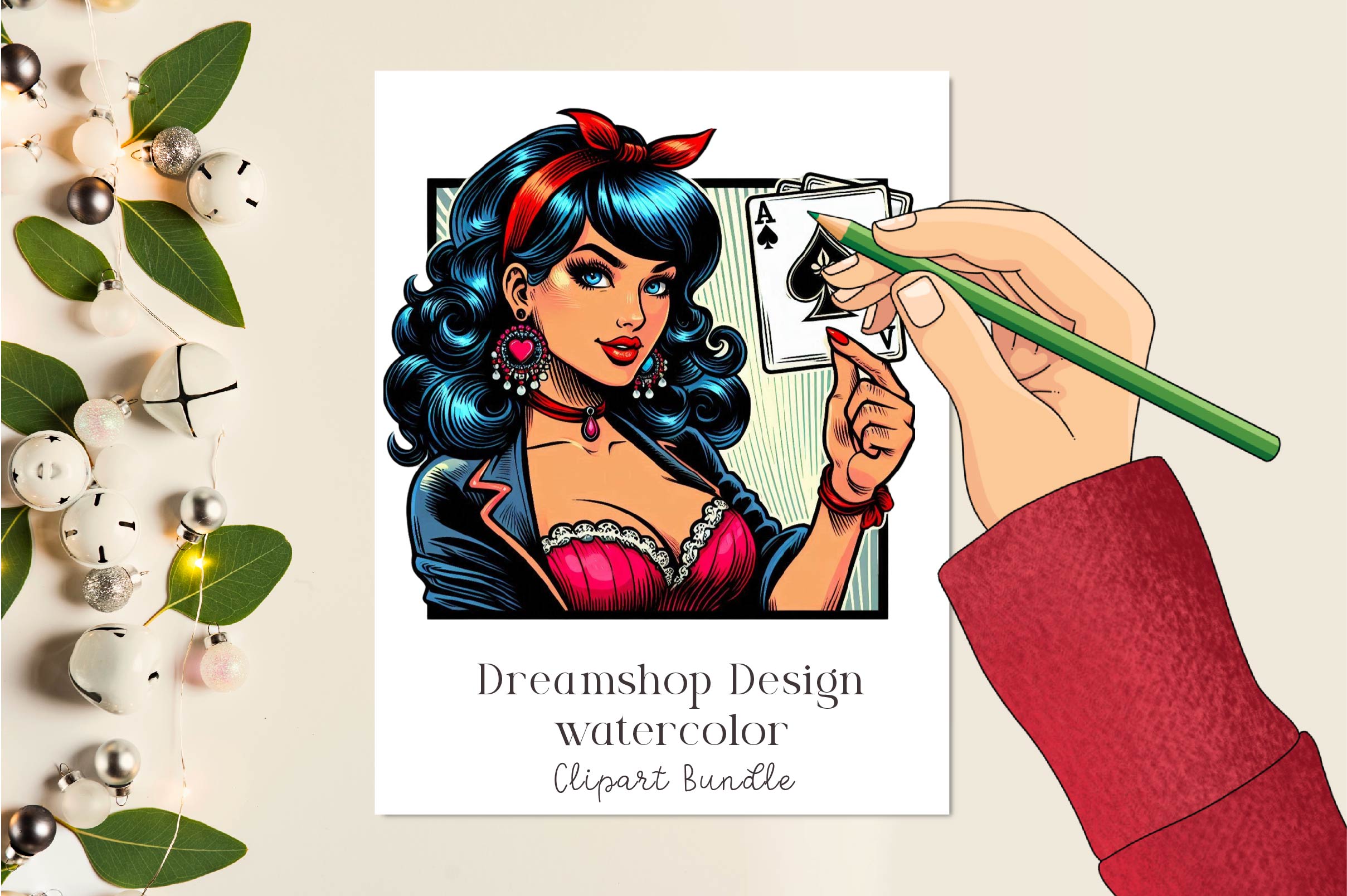 Vintage Woman Tarot Card Clipart Bundle - CraftNest - Digital Crafting and Art