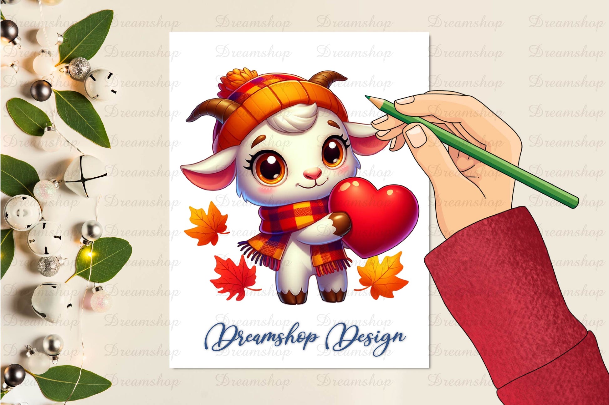 Fall Goat Clipart Bundle - CraftNest - Digital Crafting and Art