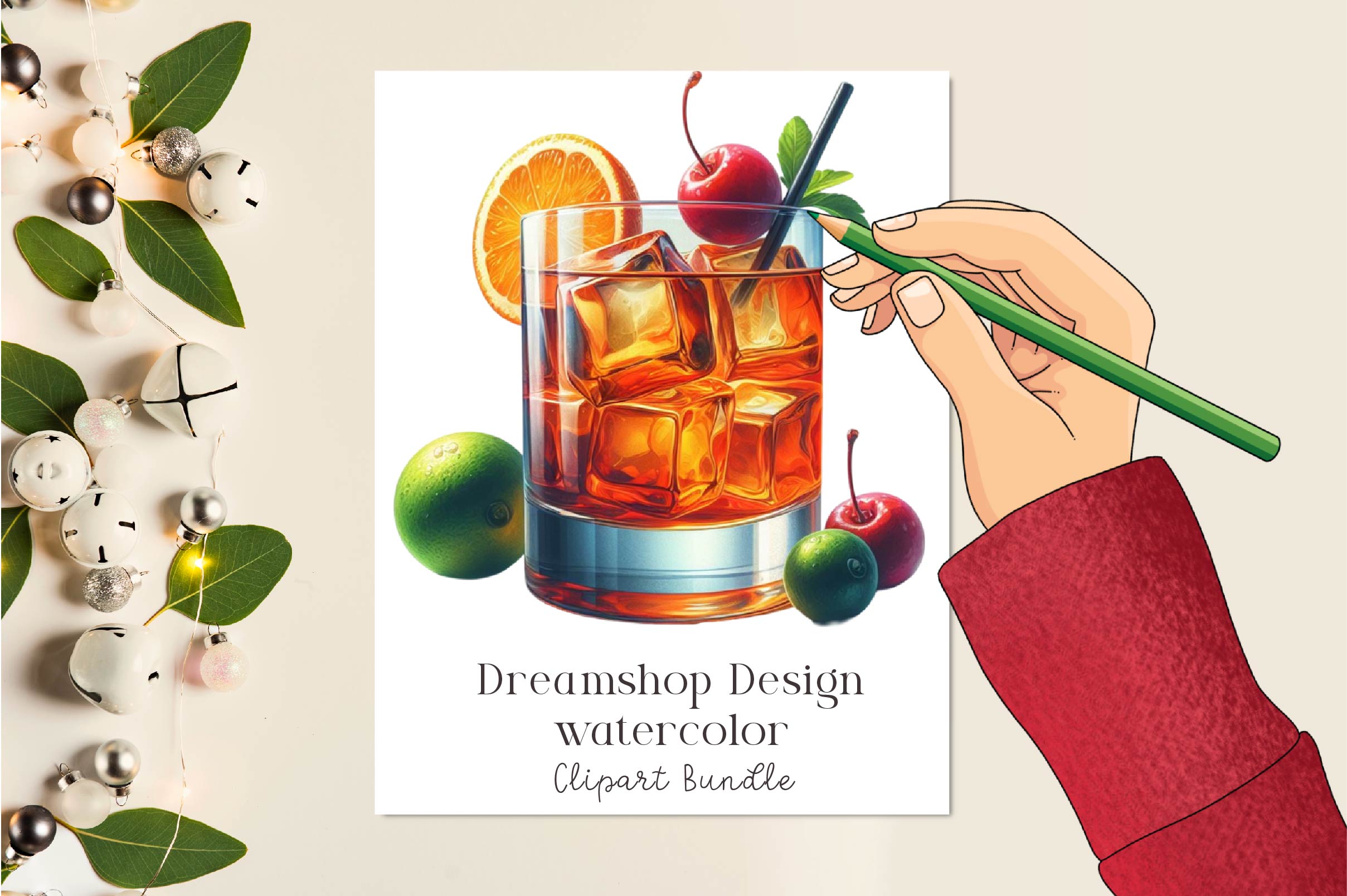Whiskey Cocktails Clipart Bundle - CraftNest - Digital Crafting and Art