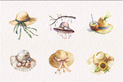 Summer Beach Sunhat Clipart Bundle - CraftNest - Digital Crafting and Art