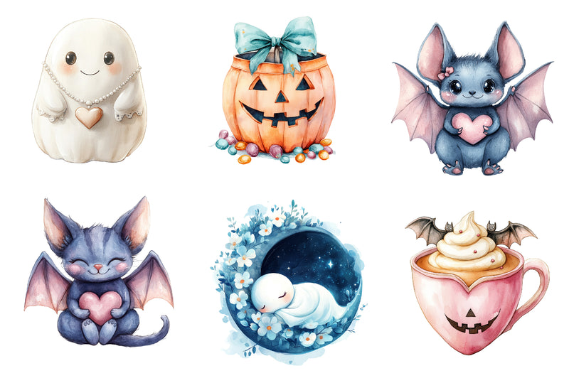 Cute Coquette Halloween Clipart Bundle - CraftNest - Digital Crafting and Art