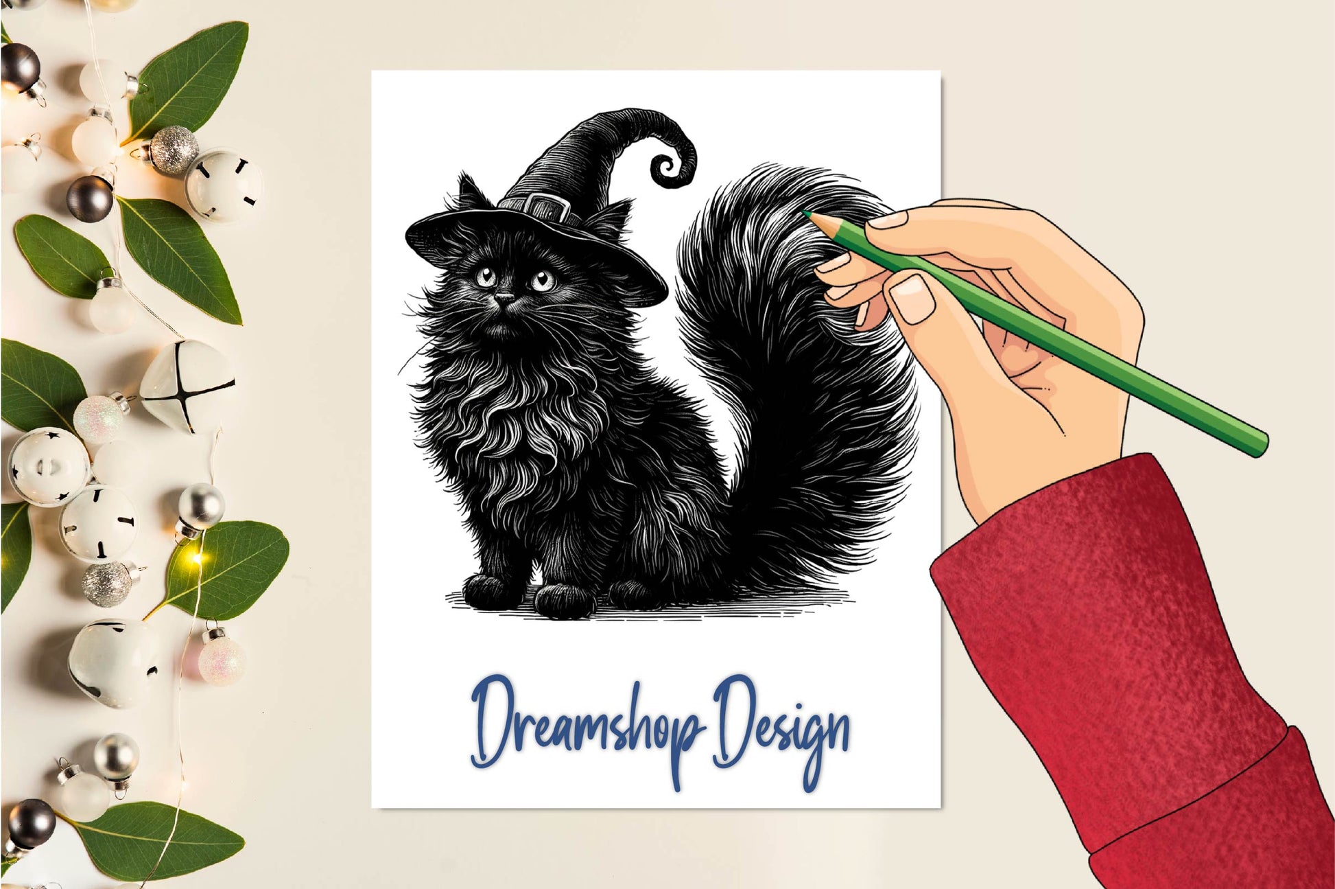 Halloween Fluffy Black Cat Clipart Bundle - CraftNest - Digital Crafting and Art