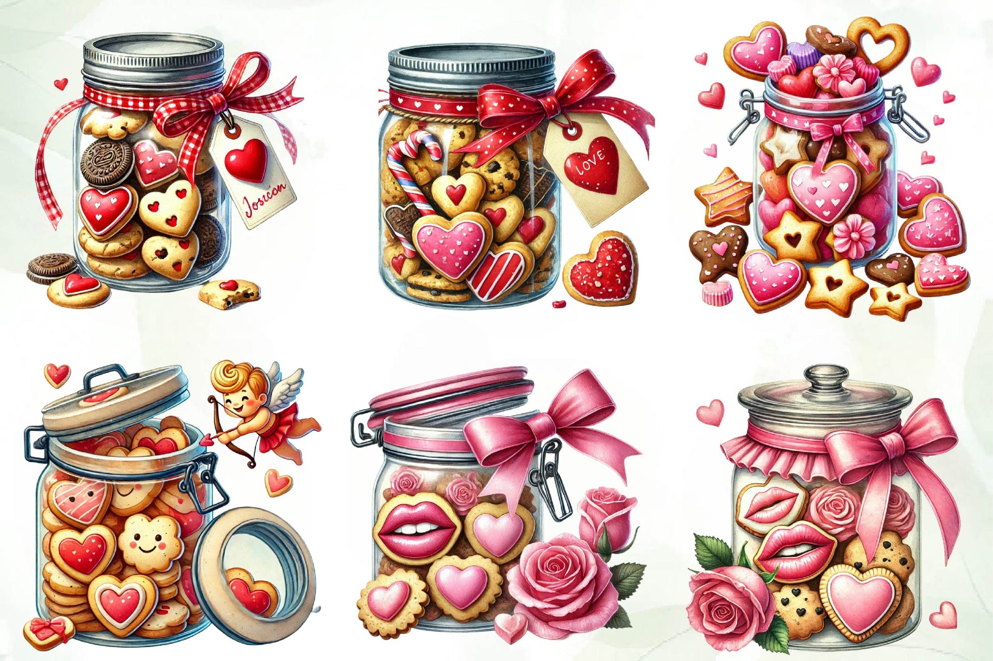 Valentine Valentine Cookie Jar Clipart Bundle - CraftNest - Digital Crafting and Art