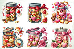 Valentine Valentine Cookie Jar Clipart Bundle - CraftNest - Digital Crafting and Art