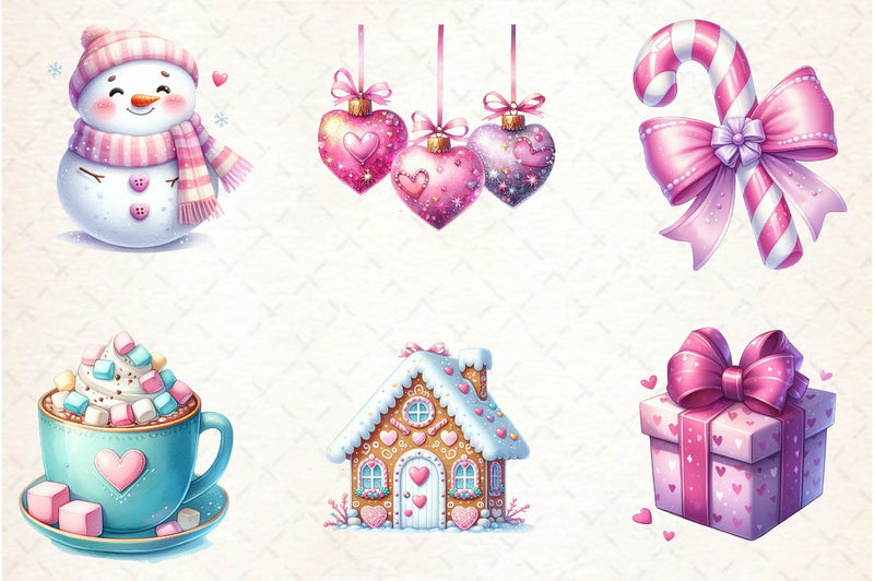 Soft Girl Christmas Clipart Bundle - CraftNest - Digital Crafting and Art