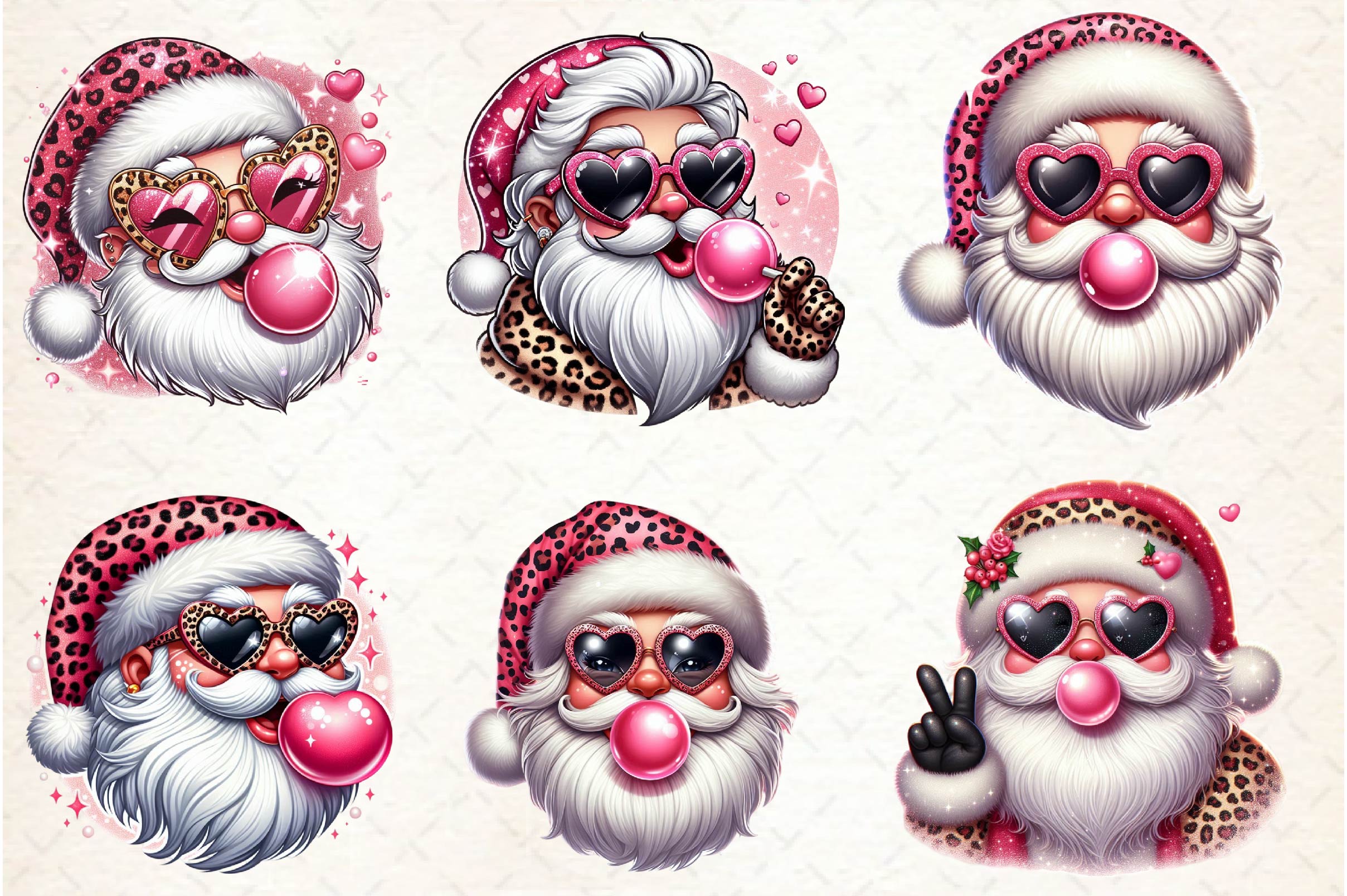 Christmas Santa Claus Digital Art Clipart Bundle - CraftNest - Digital Crafting and Art
