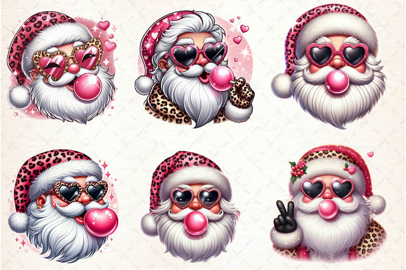 Christmas Santa Claus Digital Art Clipart Bundle - CraftNest - Digital Crafting and Art