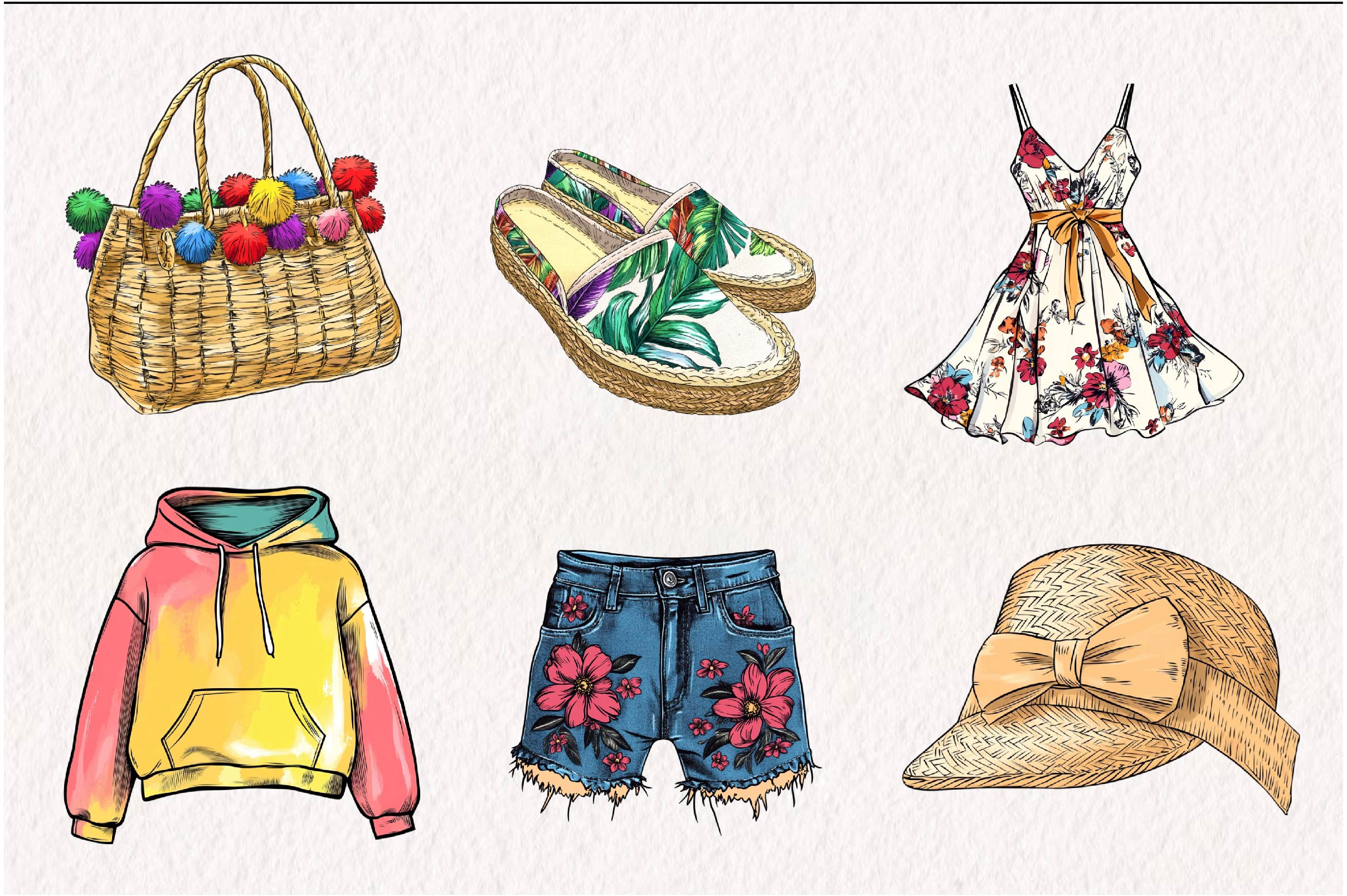 Summer Clothes Clipart Bundle - CraftNest - Digital Crafting and Art