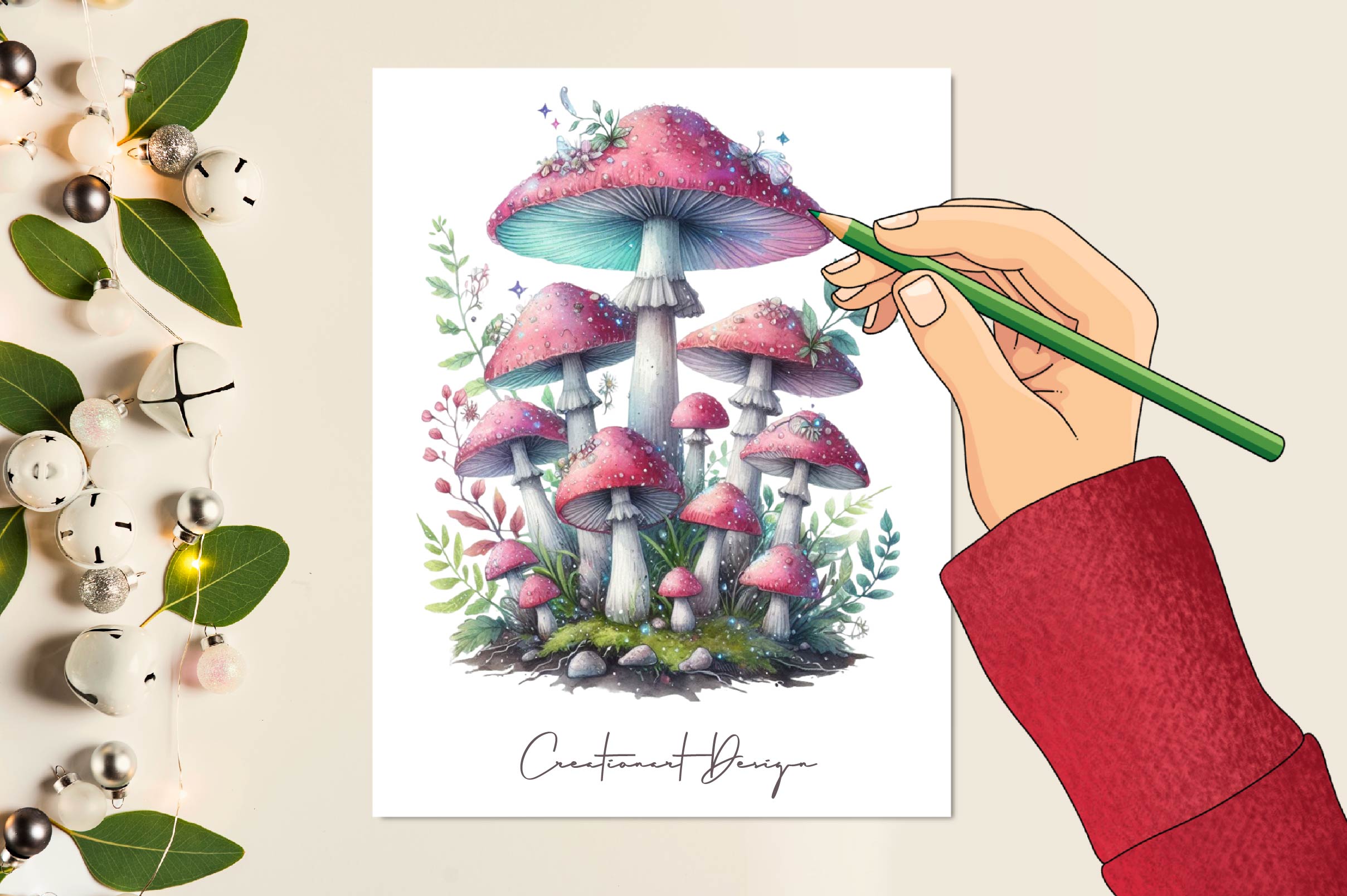 Magic Mushrooms Clipart Bundle - CraftNest - Digital Crafting and Art