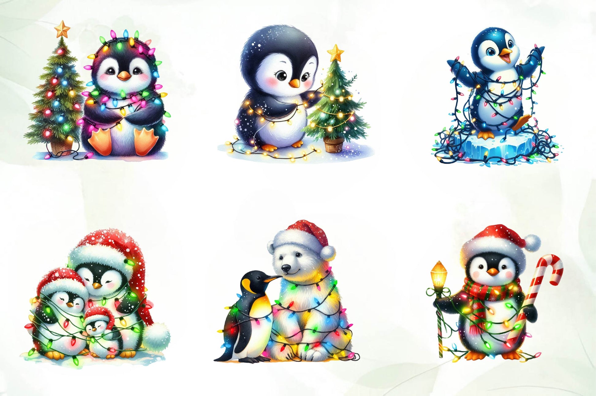 Christmas Penguin Funny Penguin Clipart Bundle - CraftNest - Digital Crafting and Art