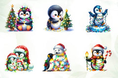 Christmas Penguin Funny Penguin Clipart Bundle - CraftNest - Digital Crafting and Art