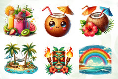 Hawaiian Summer Clipart Bundle - CraftNest - Digital Crafting and Art