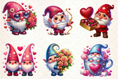 Valentine Gnomes Clipart Bundle - CraftNest - Digital Crafting and Art