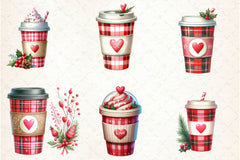 Valentine Festive Coffee Clipart Bundle - CraftNest - Digital Crafting and Art