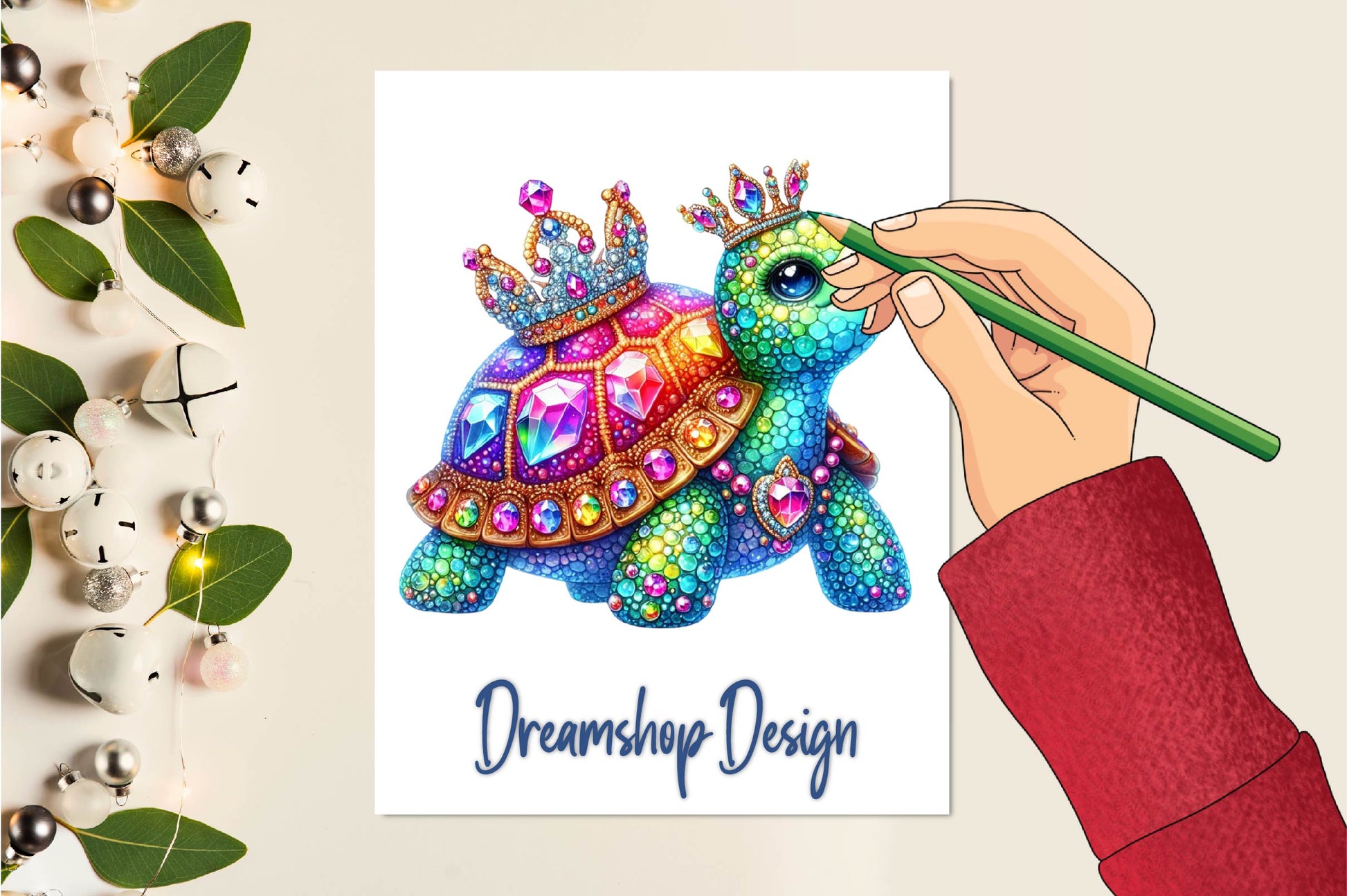 Crystals Sea Turtle Clipart Bundle - CraftNest - Digital Crafting and Art