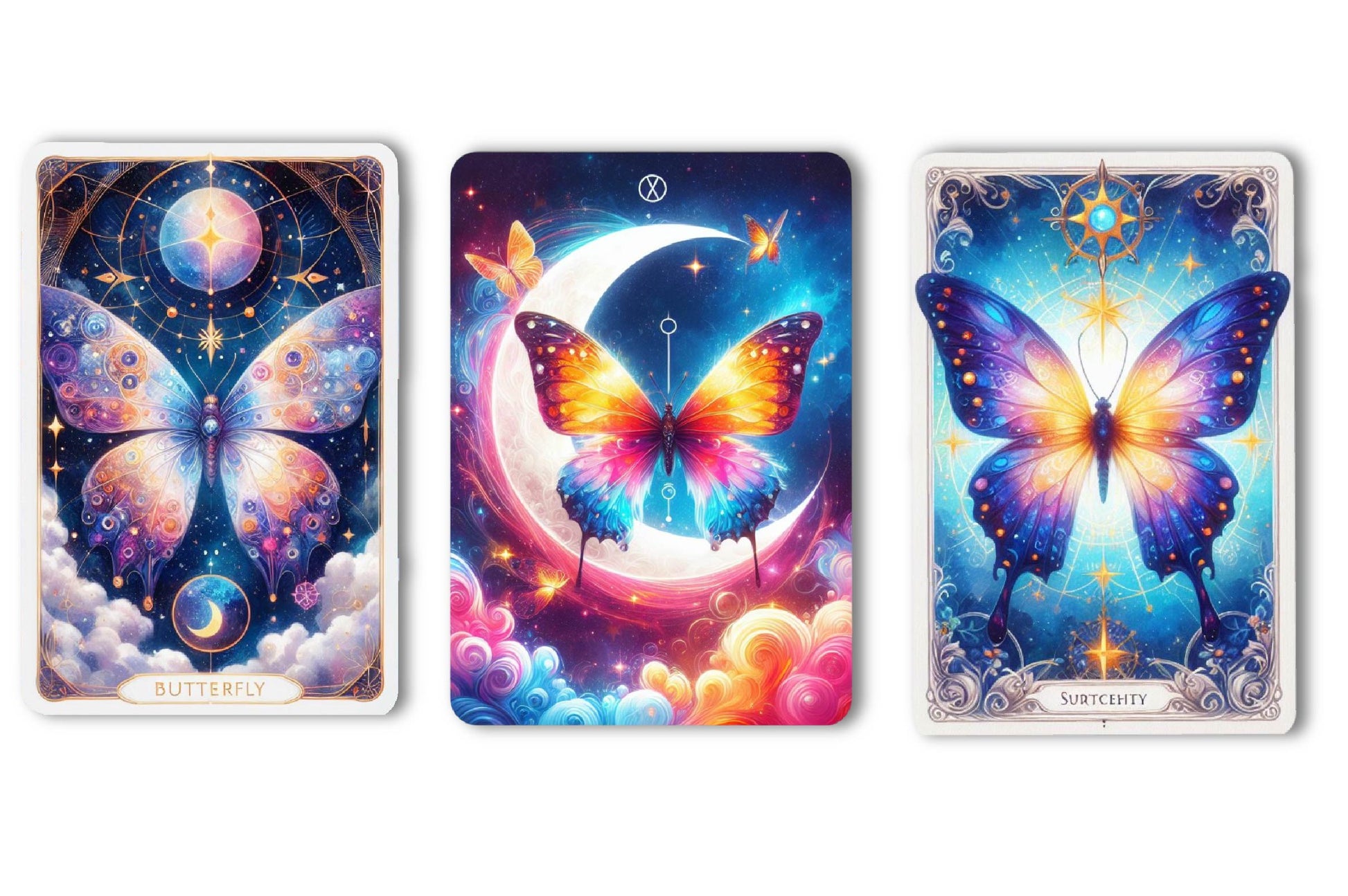 Magic And Celestial Butterfly Tarot Card Clipart Bundle - CraftNest - Digital Crafting and Art