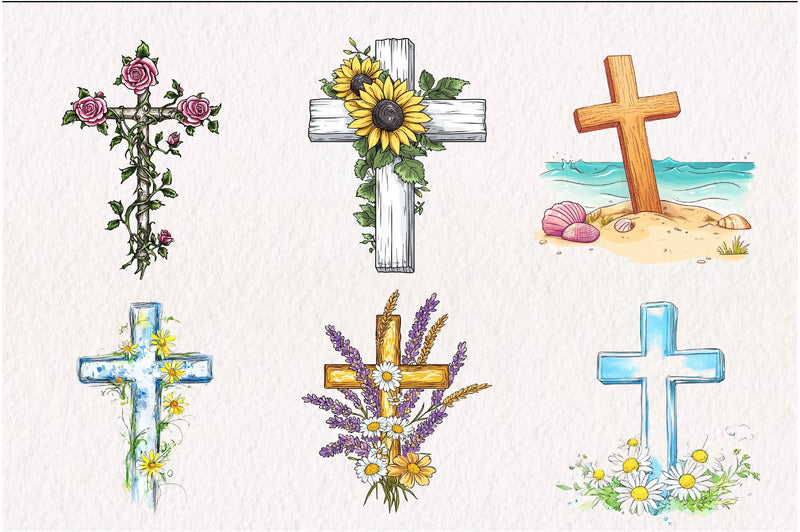 Summer Cross Clipart Bundle - CraftNest - Digital Crafting and Art