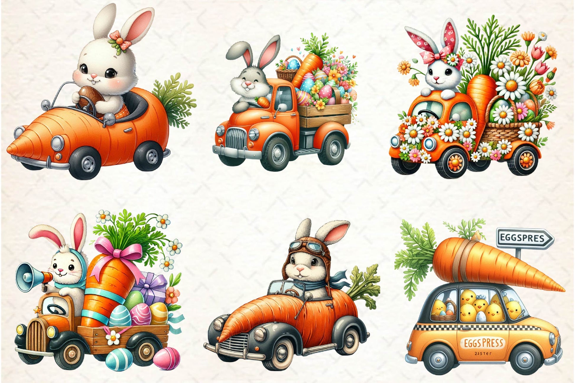 Easter Carrot Car Clipart Bundle - CraftNest - Digital Crafting and Art