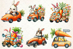 Easter Carrot Car Clipart Bundle - CraftNest - Digital Crafting and Art
