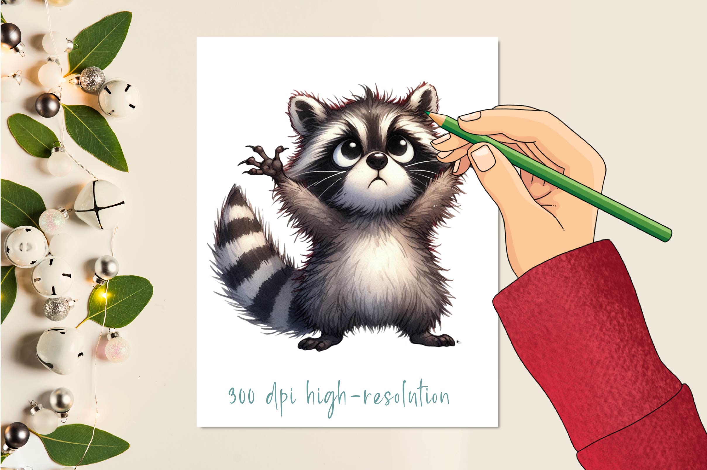 Funny Raccoon Clipart Bundle - CraftNest - Digital Crafting and Art
