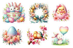 Romantic Easter Clipart Bundle - CraftNest - Digital Crafting and Art