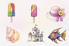 Summer Vibe Clipart Bundle 1 - CraftNest - Digital Crafting and Art