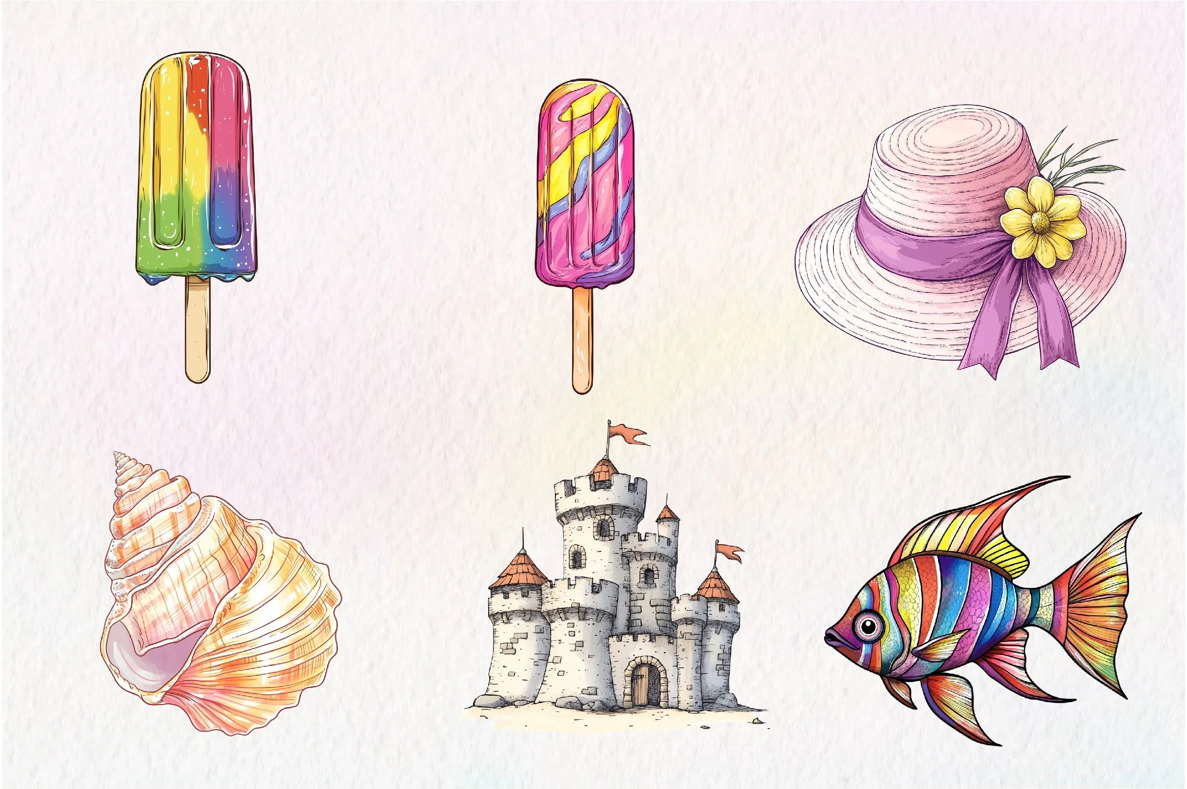 Summer Vibe Clipart Bundle 1 - CraftNest - Digital Crafting and Art