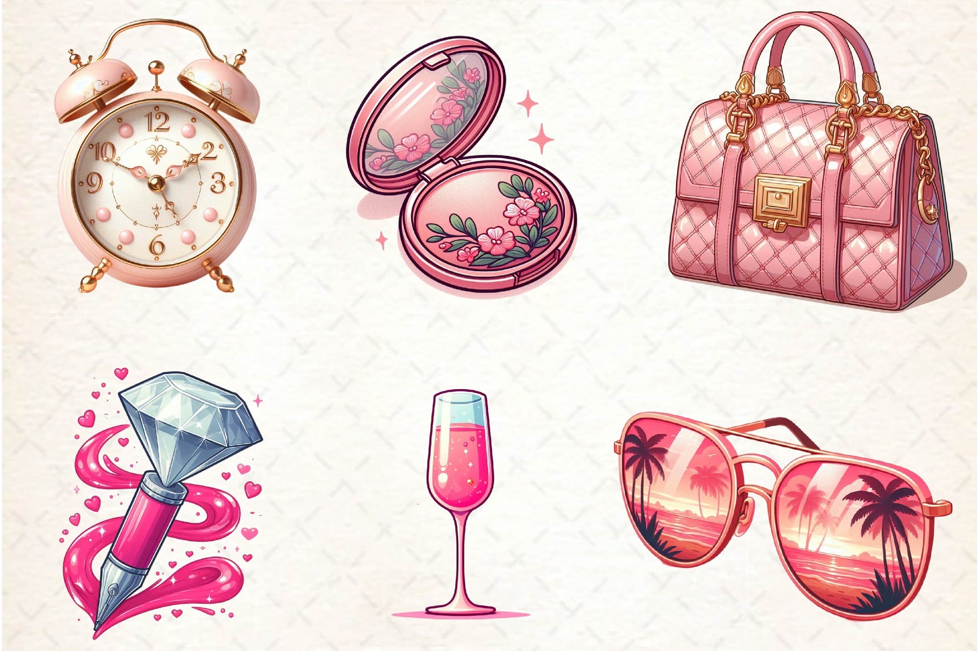 Glam & Pink Planner Clipart Bundle - CraftNest - Digital Crafting and Art