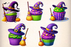 Halloween Cupcake Clipart Bundle - CraftNest - Digital Crafting and Art