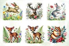 Woodland Animals Clipart Bundle - CraftNest - Digital Crafting and Art
