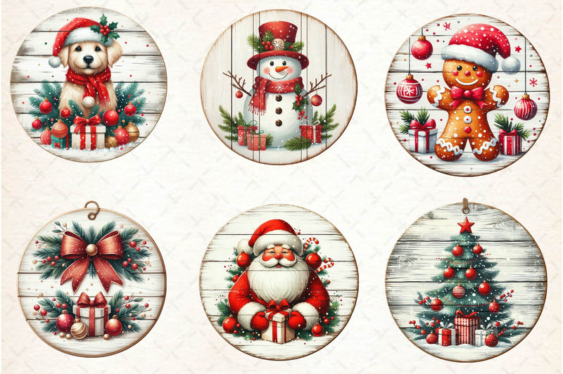 Vintage Christmas Ornaments Clipart Bundle - CraftNest - Digital Crafting and Art