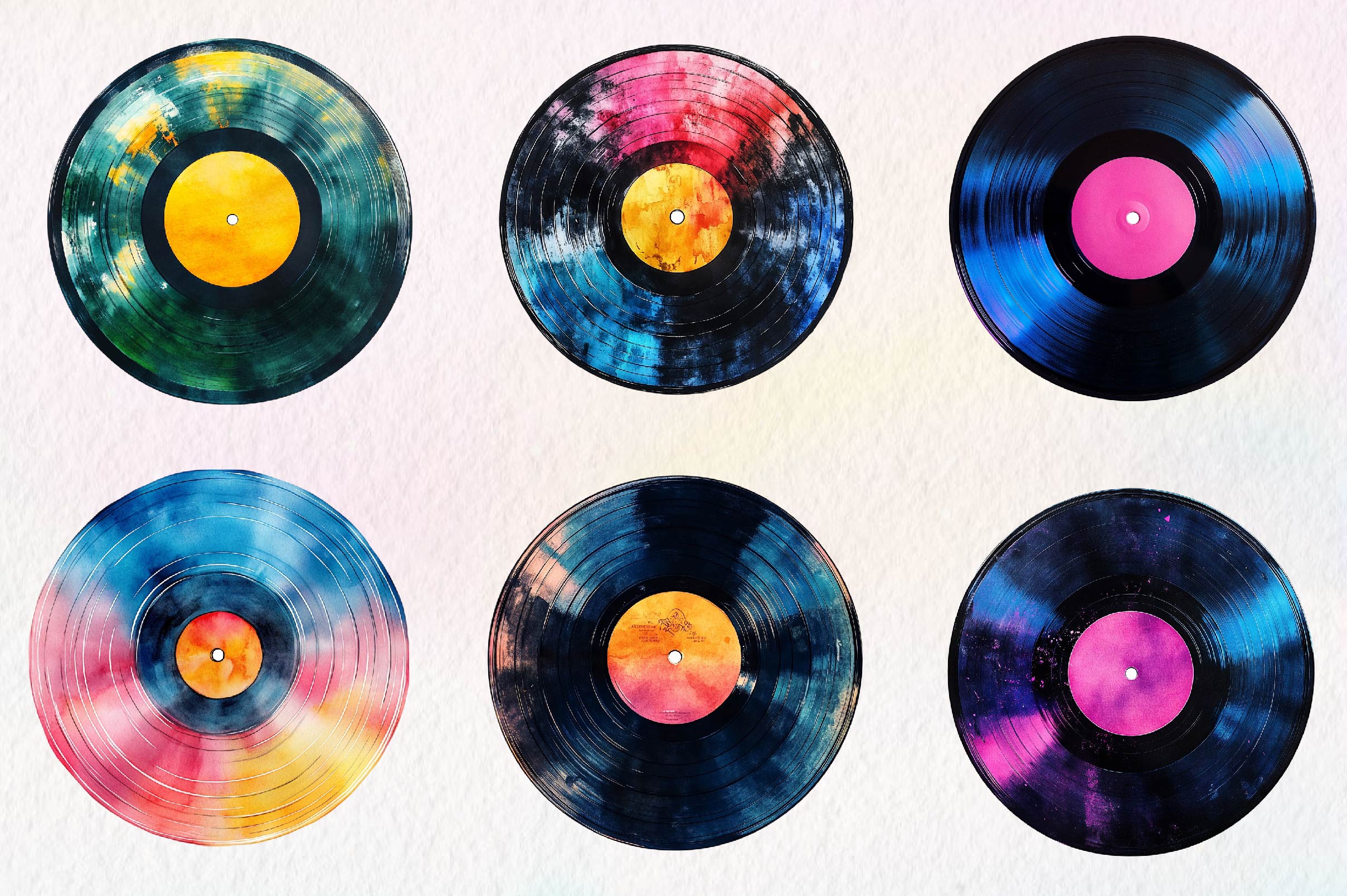 Vintage Vinyl Record Clipart Bundle - CraftNest - Digital Crafting and Art