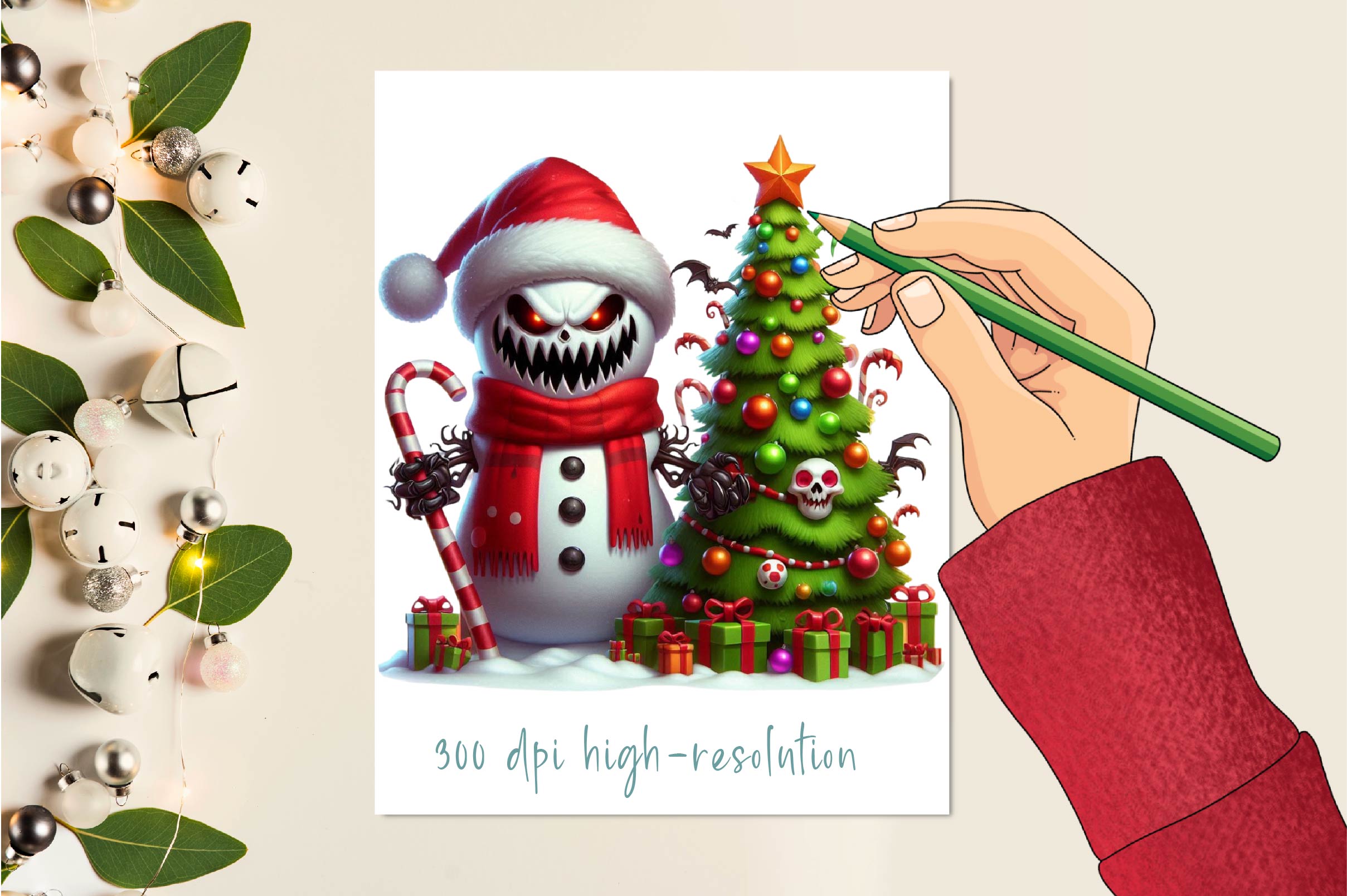Christmas Scary Snowman Clipart Bundle - CraftNest - Digital Crafting and Art