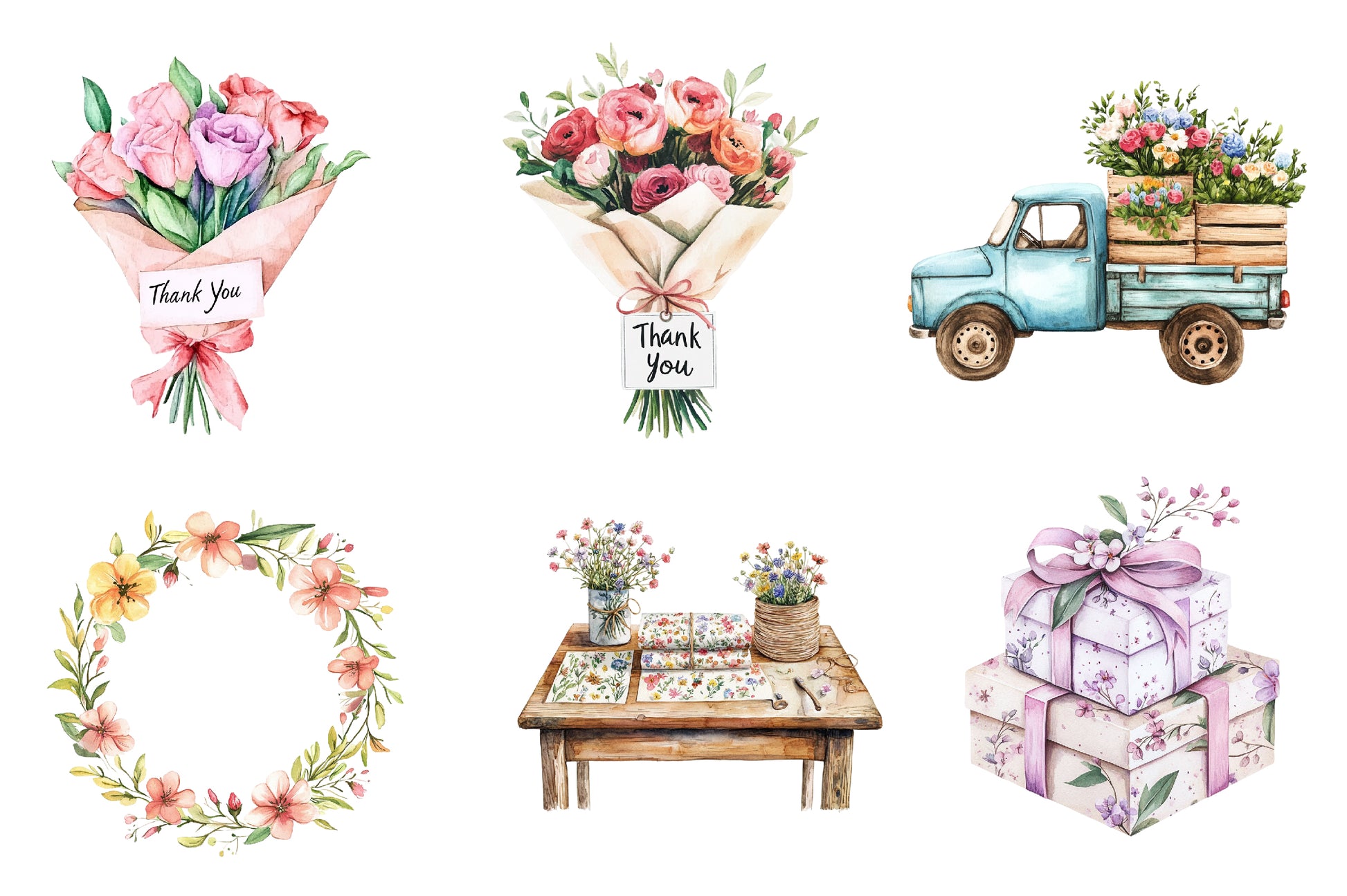 Spring Florist Shop Clipart Bundle - CraftNest - Digital Crafting and Art