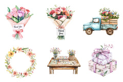 Spring Florist Shop Clipart Bundle - CraftNest - Digital Crafting and Art