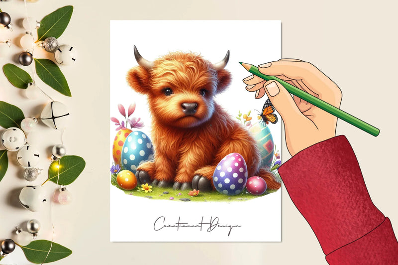 Easter Cow Clipart Bundle 2 - CraftNest - Digital Crafting and Art