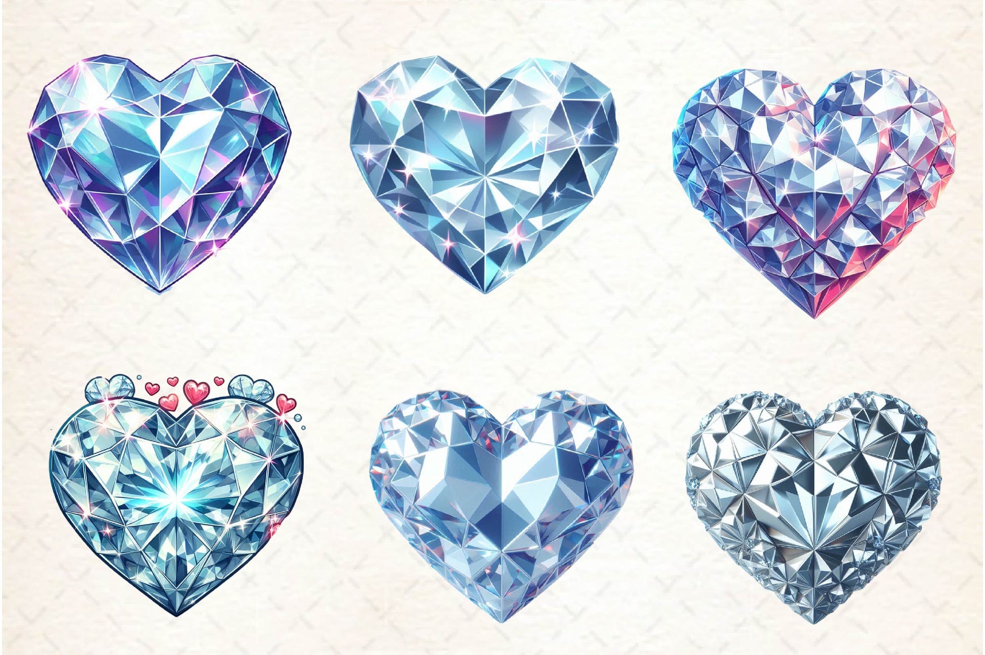 Diamonds Hearts Valentines Day Clipart Bundle - CraftNest - Digital Crafting and Art