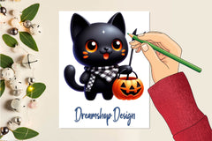 Funny Halloween Scary Cat Clipart Bundle - CraftNest - Digital Crafting and Art