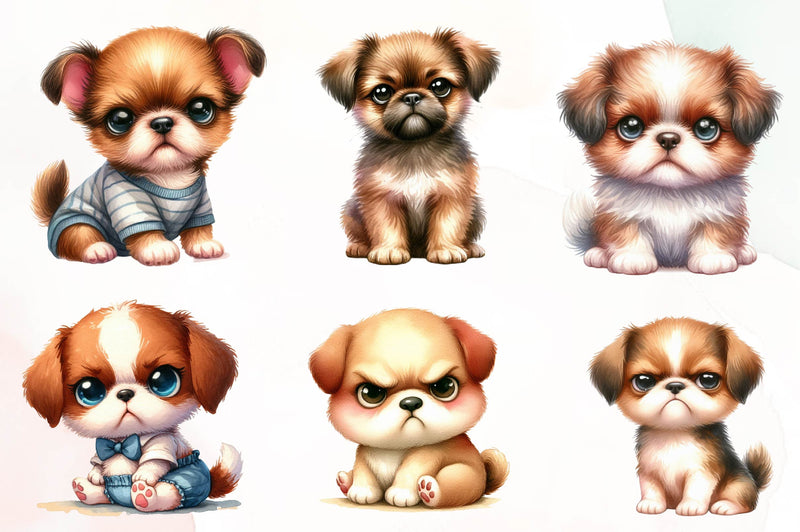 Funny Grumpy Dogs Clipart Bundle - CraftNest - Digital Crafting and Art
